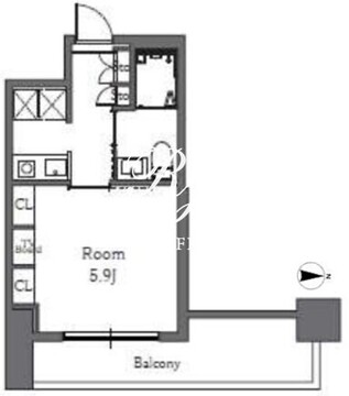 Totsu Residence Shiba 1001 間取り図