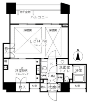 プライア渋谷 702 間取り図
