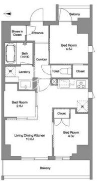 BPRレジデンス東日暮里 604 間取り図