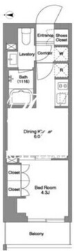 BPRレジデンス東日暮里 602 間取り図