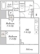 ルミーク文京湯島 504 間取り図