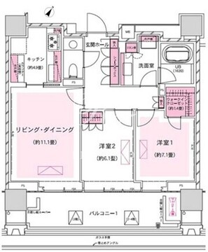 ザ・パークハウスグラン千鳥ヶ淵 302 間取り図