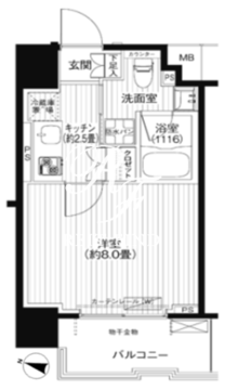 コスモグランス南品川 901 間取り図