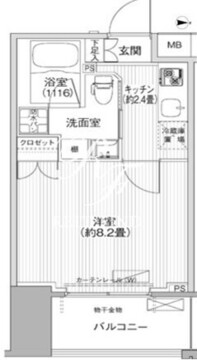 コスモグランス南品川 411 間取り図