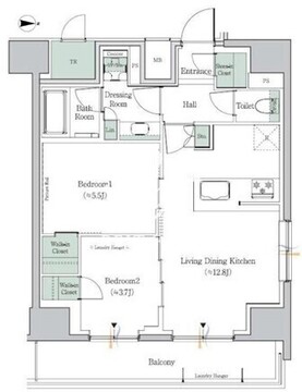 ワンルーフレジデンス中野南台 1204 間取り図