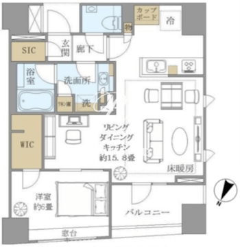 ブリリア日本橋三越前 1004 間取り図