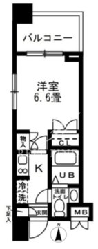 レジディア錦糸町 701 間取り図