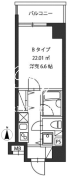 レジディア新御茶ノ水 204 間取り図