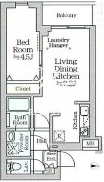 アイルグランデ品川 405 間取り図