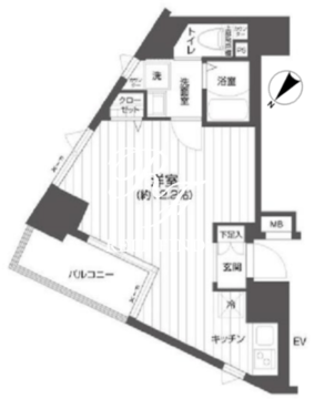 メイクスデザイン渋谷本町 1101 間取り図