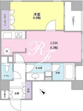 グランカーサ銀座イースト 205 間取り図