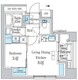 デュオフラッツ浅草蔵前 601 間取り図