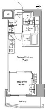 ザ・パークハビオ中野新橋 305 間取り図