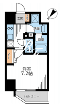 ザ・パーククロス門前仲町 1201 間取り図