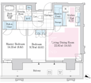 六本木グランドタワーレジデンス 2001 間取り図