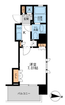 アーデン清澄白河 1207 間取り図