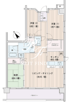 エスティメゾン豊洲レジデンス D-533 間取り図