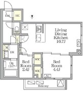 アジールコート後楽園 401 間取り図