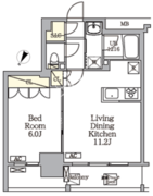ジオエント白金台 206 間取り図