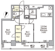 ジオエント白金台 803 間取り図