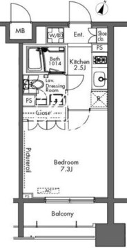 プラウドフラット三軒茶屋 903 間取り図