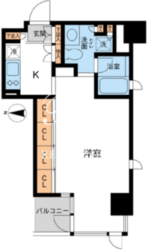 レジデンス白金パークフロント 604 間取り図