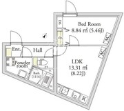 カーサフェリーチェ自由が丘 102 間取り図