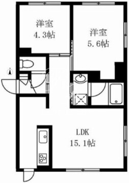 ルネスクラカタ 203 間取り図