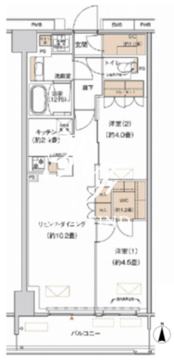 プライムネクサス大森北 408 間取り図