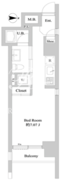ミリアレジデンス北新宿 703 間取り図