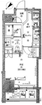 フェルクルール上野駅前 1302 間取り図
