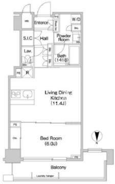 コンフォリア麻布イースト 304 間取り図