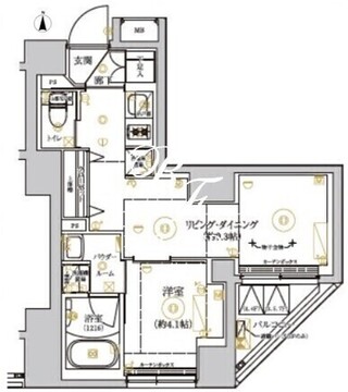 リルシア上野イースト 503 間取り図
