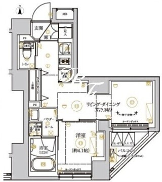 リルシア上野イースト 603 間取り図