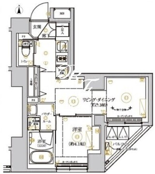 リルシア上野イースト 703 間取り図