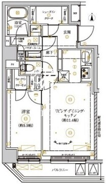 リルシア上野イースト 1001 間取り図