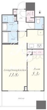 パークタワー勝どき S-827 間取り図