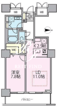 ロイヤルパークスタワー南千住 1318 間取り図