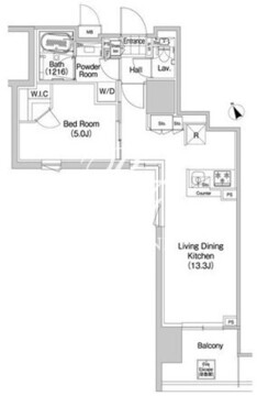 コンフォリア蒲田 316 間取り図