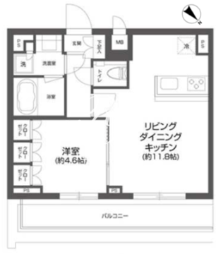 グランパセオ四谷若葉 503 間取り図