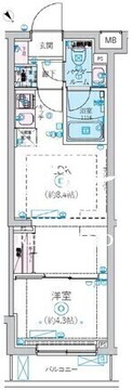 リヴシティ北馬込 405 間取り図