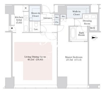 セントラルパークタワー・ラ・トゥール新宿 4112 間取り図