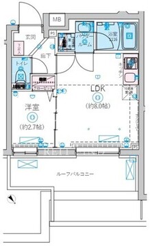 リヴシティ北馬込 409 間取り図