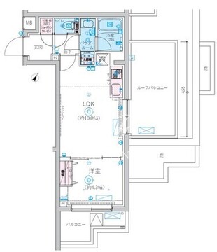 リヴシティ北馬込 410 間取り図