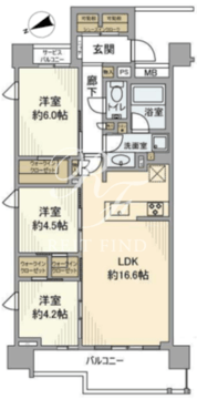 クレヴィア西馬込 2階75.00㎡ 間取り図