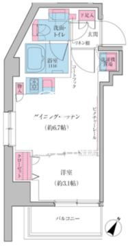 クレヴィアリグゼ雪が谷大塚 501 間取り図