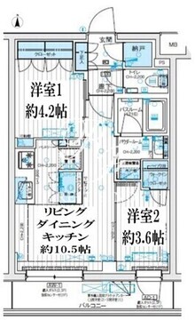 デュオステージ西荻窪2 203 間取り図