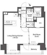 コンフォリア芝浦MOKU 504 間取り図