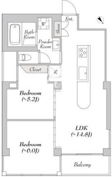 ルミーク早稲田 302 間取り図