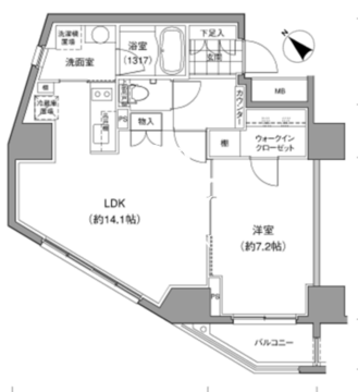 JP noie 小石川富坂 601 間取り図